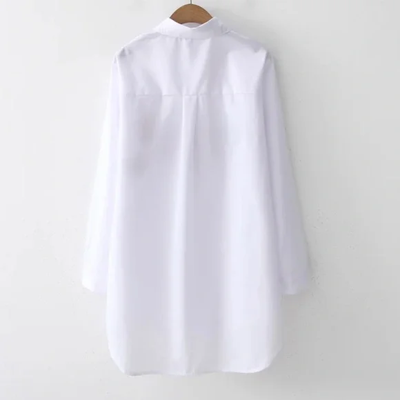 Embroidery Paris Cotton Button Down Top - Picture 4 of 7